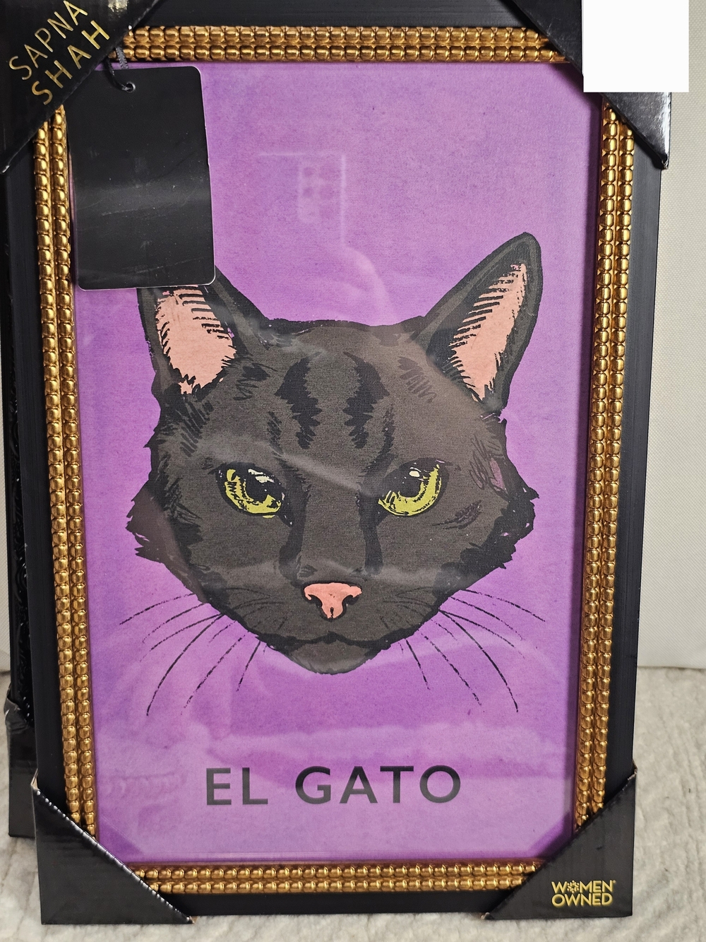 Sapna Shah el gato black cat  Wall Art Print decor Halloween 18x12